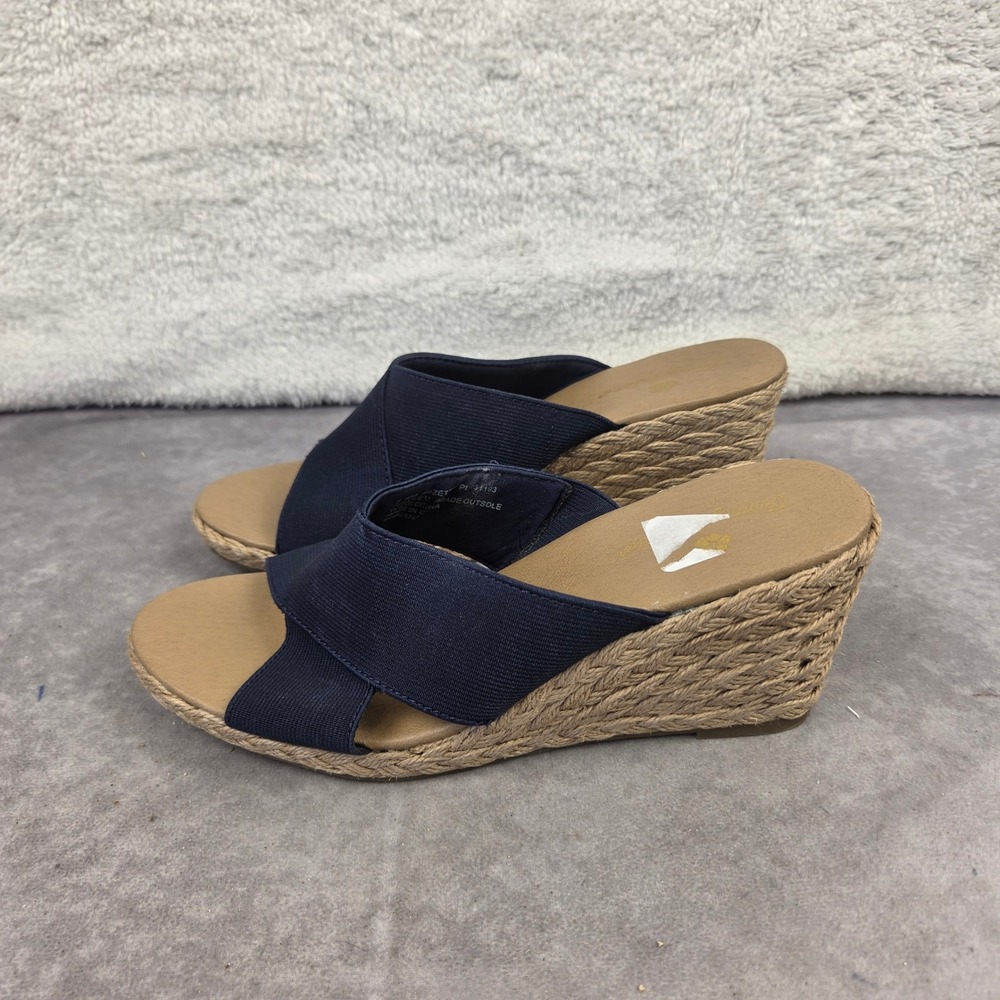 Tommy Bahama Suzette Navy Blue Espadrille Wedge Sandals PL2S1193 Womens 7.5M